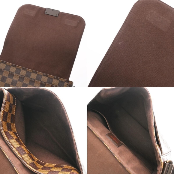 LOUIS VUITTON Paris Damier Ebene District PM Brown Leather Messenger Bag RARE - Picture 4 of 13
